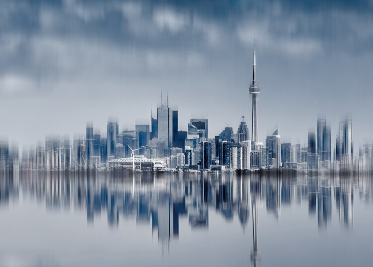 Плакат Toronto Skyline Blur No 5