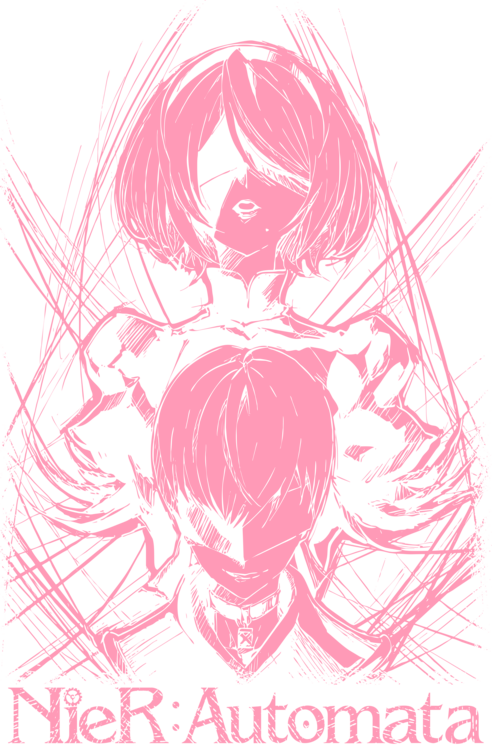 T-shirt Nier Automata 2B and 9S