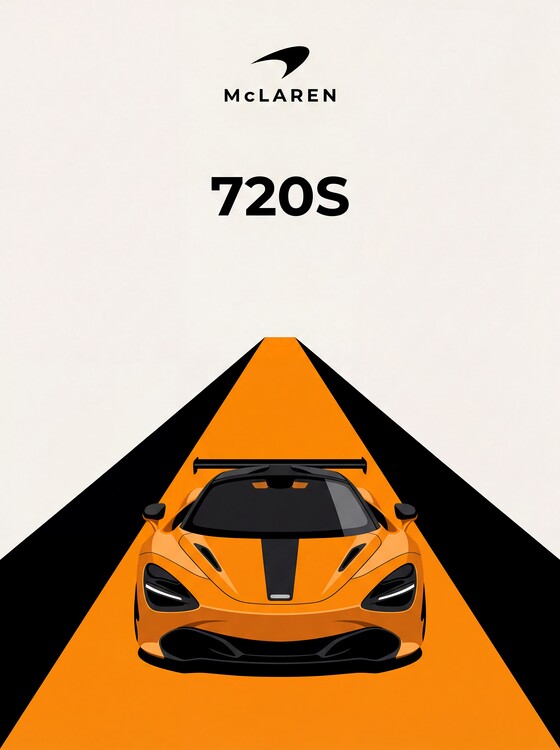 Plakat McLaren 720S: Velocity in Orange