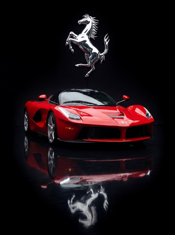 Juliste Ferrari LaFerrari Hypercar Wall Art Poster - Red Supercar