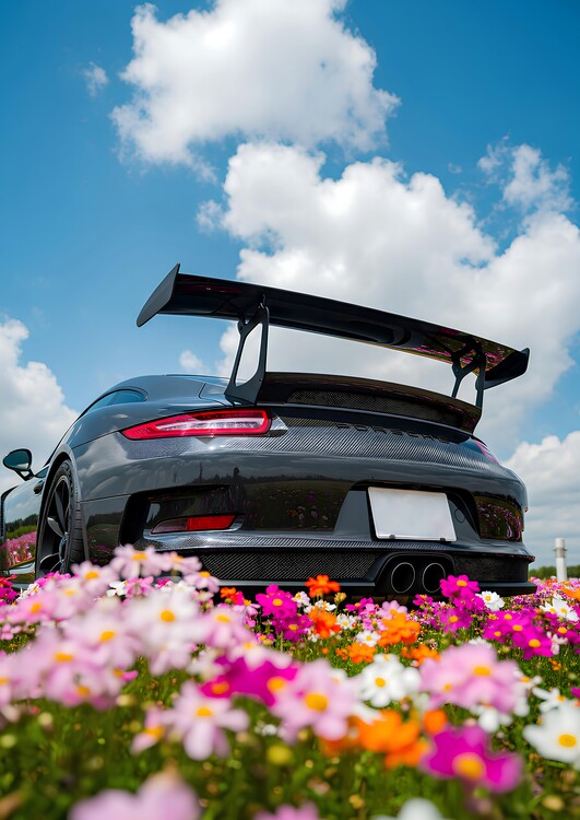 Plakat Porsche 911 GT3 RS in Flower Field