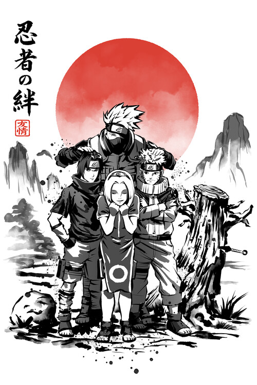 Plakát Red Sun Ninjas