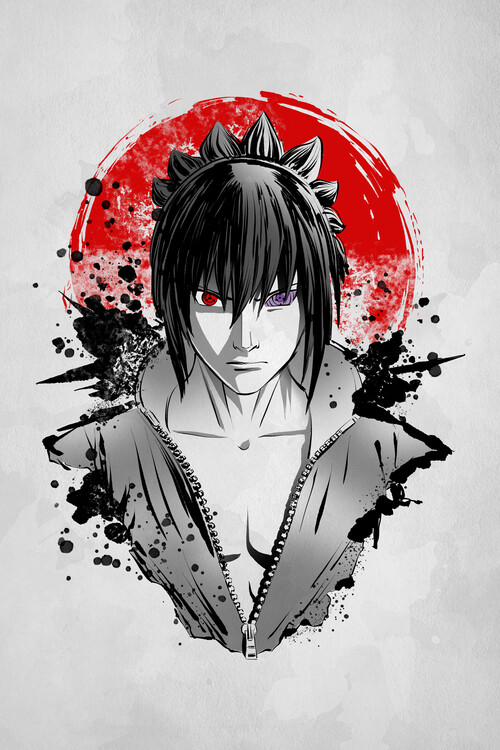 Schilderij op canvas Red Sun Uchiha