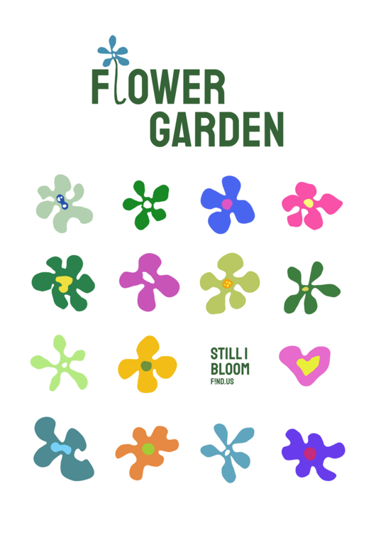 Poster flower garden