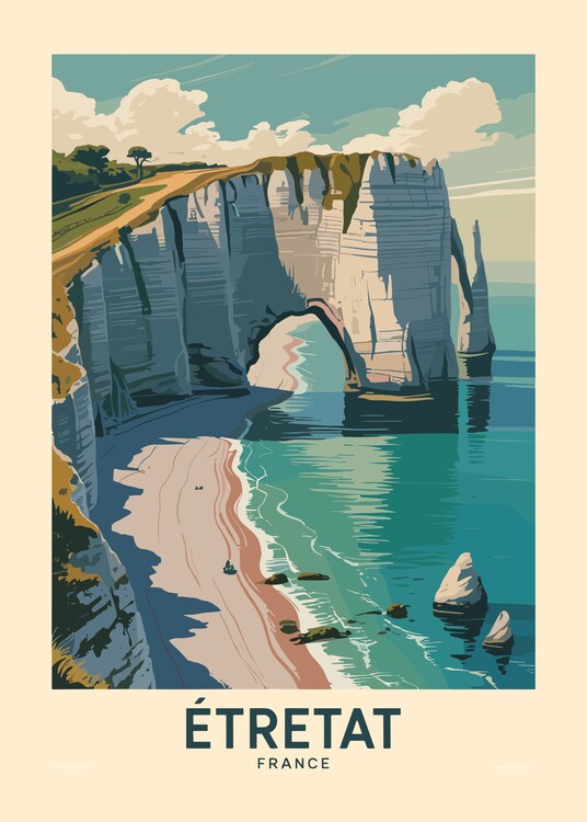 Poster Travel Etretat France