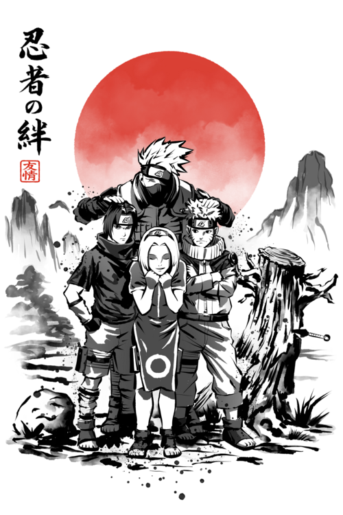 T-Shirt Red Sun Ninjas