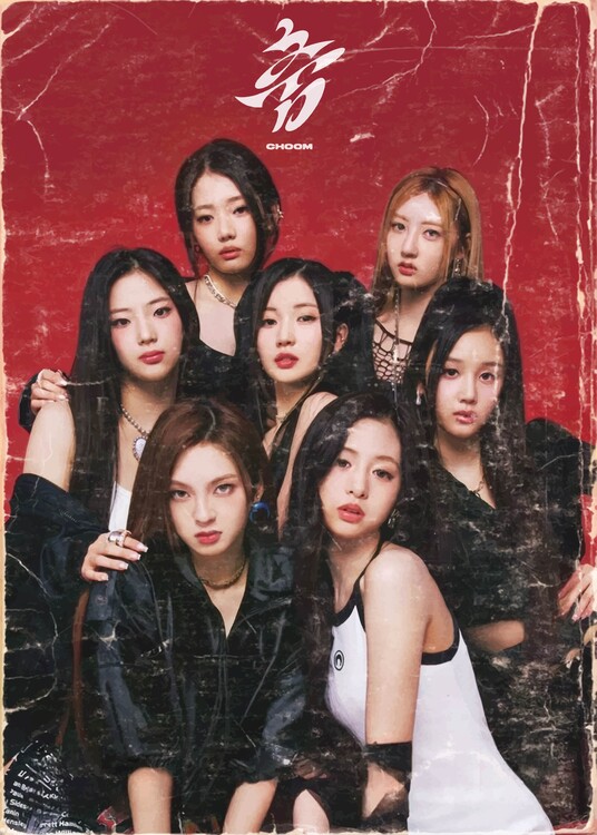 Plakát Seven Korean Girl Band in Retro-Style Art