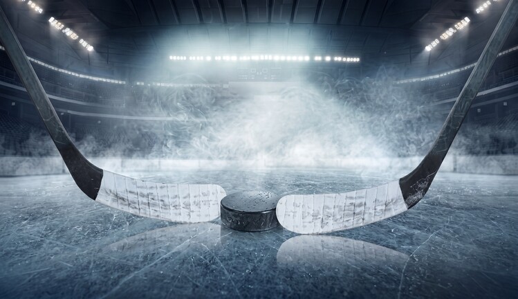 Levně Plakát, Obraz - Ice hockey players on the grand, FotografieLink, 40 × 22.2 cm