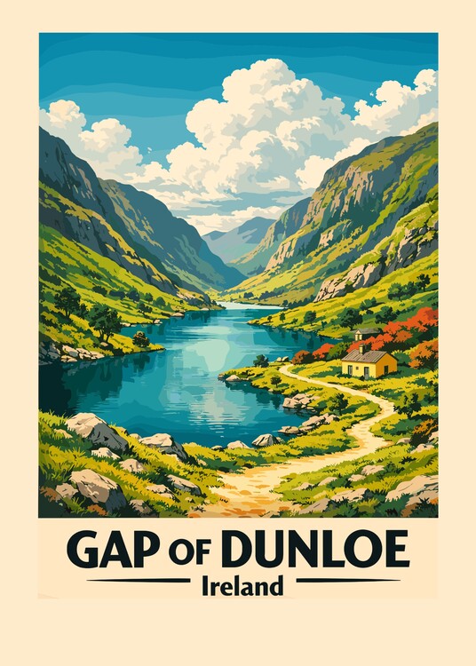 Плакат Vintage Travel Gap of Dunloe Ireland