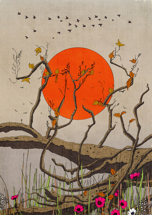 Levně Plakát, Obraz - Autumn Sun Over Branches, Nicholas, 30 × 40 cm