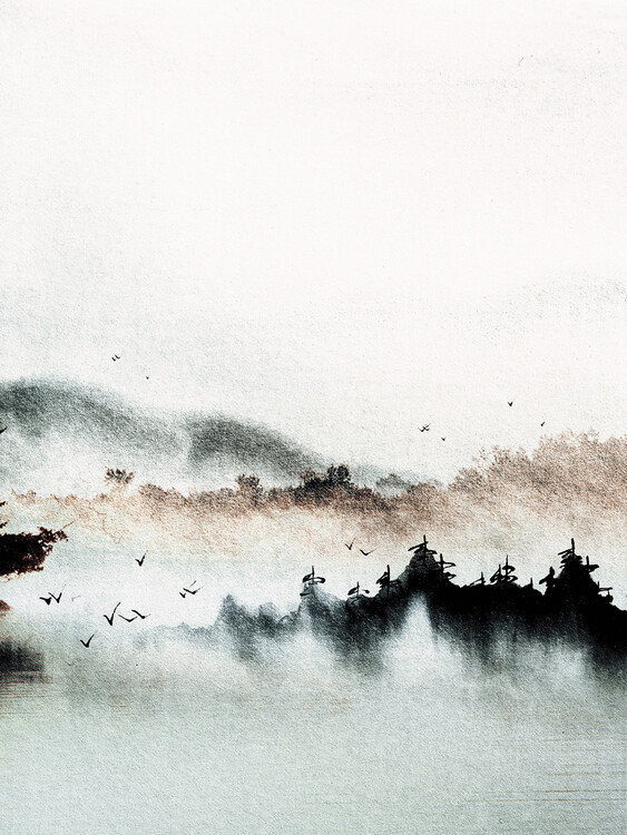 Levně Plakát, Obraz - Mystic Mountain Haze, Treechild, 30 × 40 cm