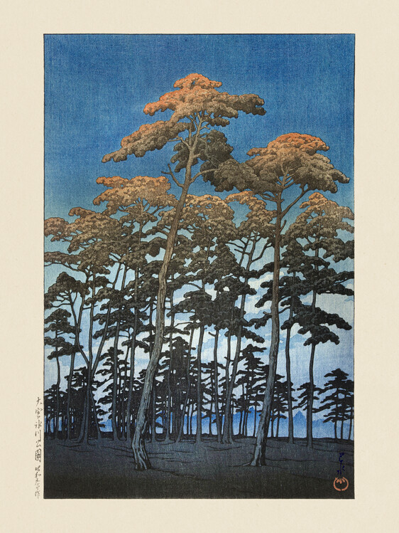 Levně Plakát, Obraz - Hikawa Park In Omiya (1930), Kawase Hasui, 30 × 40 cm