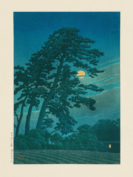 Levně Plakát, Obraz - Moon At Magome, Kawase Hasui, 30 × 40 cm