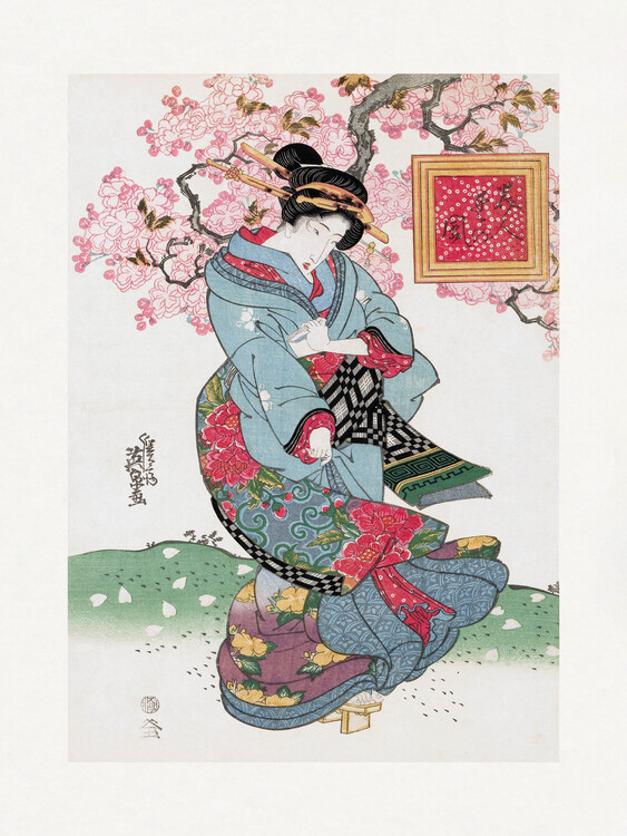 Levně Plakát, Obraz - Japanese Woman (1828), Keisai Eisen, 30 × 40 cm