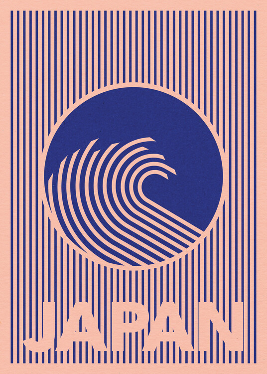 Levně Plakát, Obraz - Great Wave of Japan, Rosi Feist, 30 × 40 cm