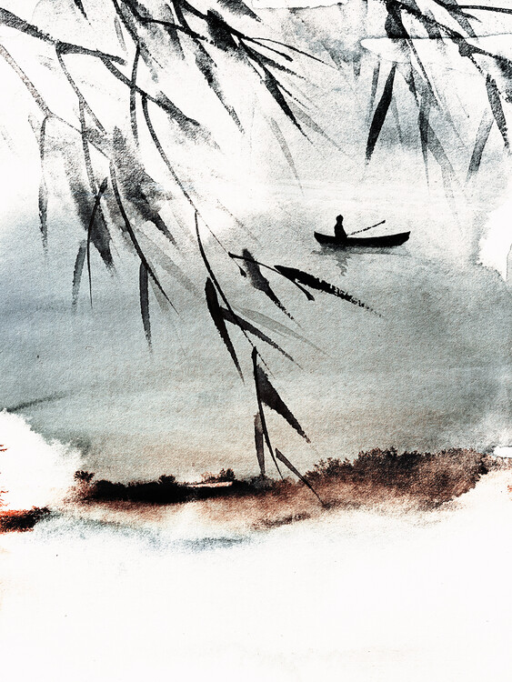 Levně Plakát, Obraz - Canoe at Dusk, Treechild, 30 × 40 cm