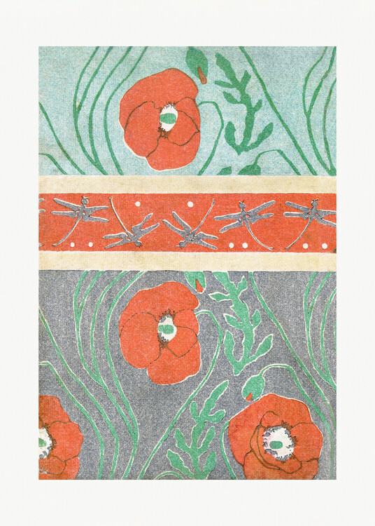 Levně Plakát, Obraz - Poppies (1908), Goyo Hashiguchi, 30 × 40 cm