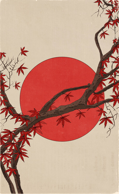 Levně Plakát, Obraz - Japanese Autumn Sun, Nicholas, 24.5 × 40 cm