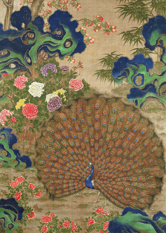 Póster Chinese Peacock and Flowers (17th Century)