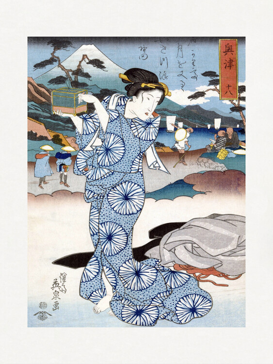 Levně Plakát, Obraz - Japanese Woman (1830), Keisai Eisen, 30 × 40 cm