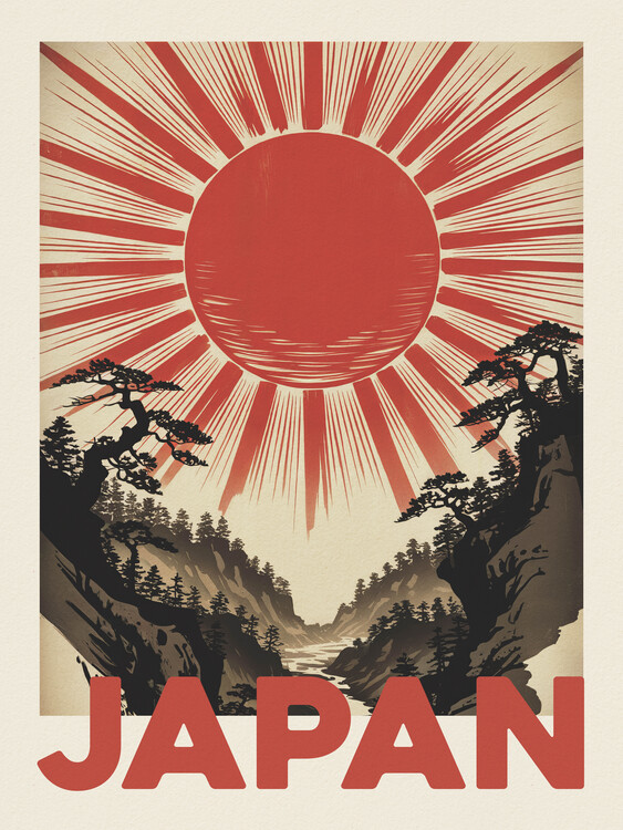 Poster Japanese Rising Sun Valley