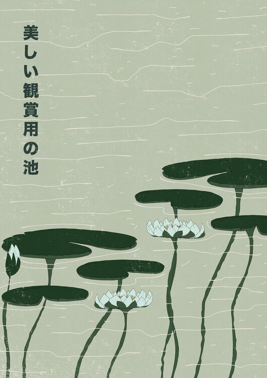 Levně Plakát, Obraz - Japanese Water Lilies, Nicholas, 30 × 40 cm