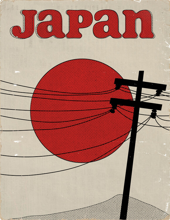 Levně Plakát, Obraz - Japan Rising Sun Urban, Nicholas, 30 × 40 cm