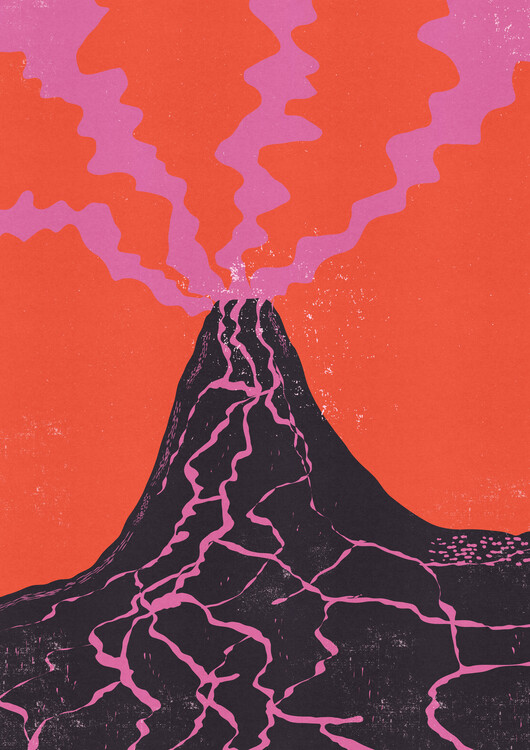 Levně Plakát, Obraz - Vibrant Volcano Eruption, Nicholas, 30 × 40 cm