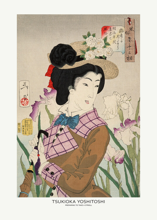 Levně Plakát, Obraz - Preparing To Take a Stroll, Tsukioka Yoshitoshi, 30 × 40 cm