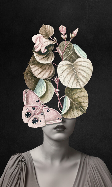 Levně Plakát, Obraz - Elegant Butterfly Botanicals, Marja van den Hurk, 24 × 40 cm
