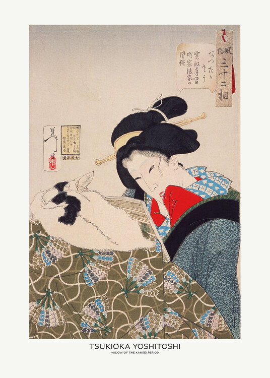 Levně Plakát, Obraz - An Urban Widow of the Kansei Period (1789 1800), Tsukioka Yoshitoshi, 30 × 40 cm