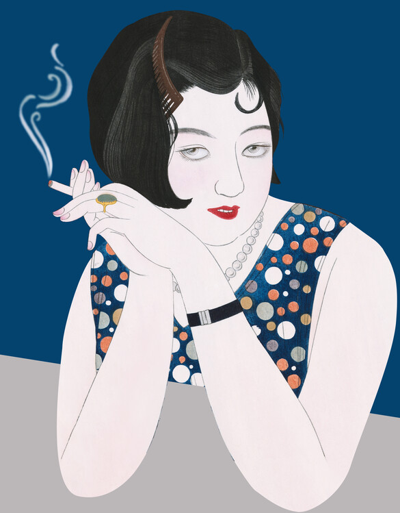 Levně Plakát, Obraz - Retro Smoker's Gaze, Marja van den Hurk, 30 × 40 cm