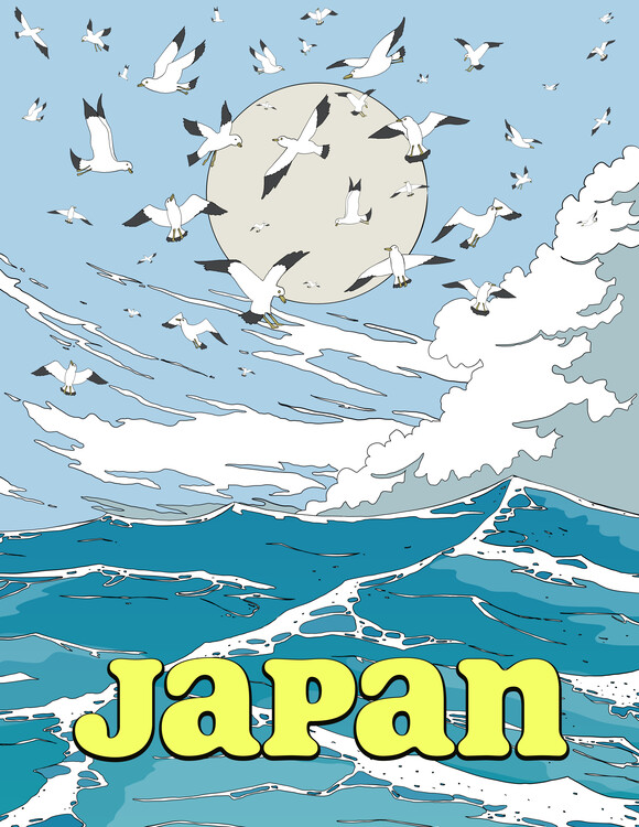 Levně Plakát, Obraz - Japan Ocean Moon, Nicholas, 30 × 40 cm
