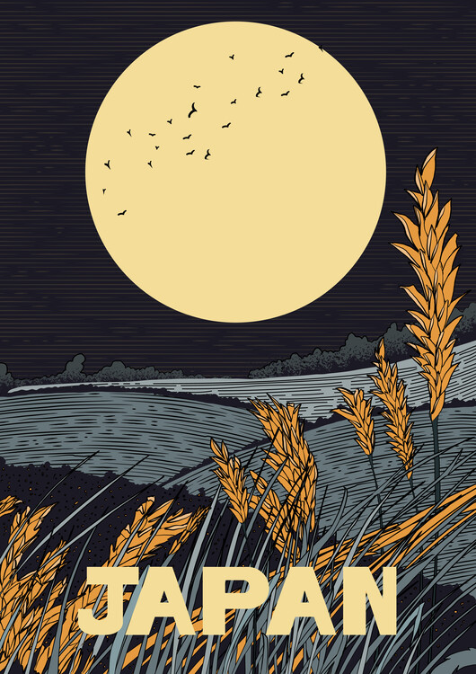 Levně Plakát, Obraz - Japan Moonlit Harvest, Nicholas, 30 × 40 cm
