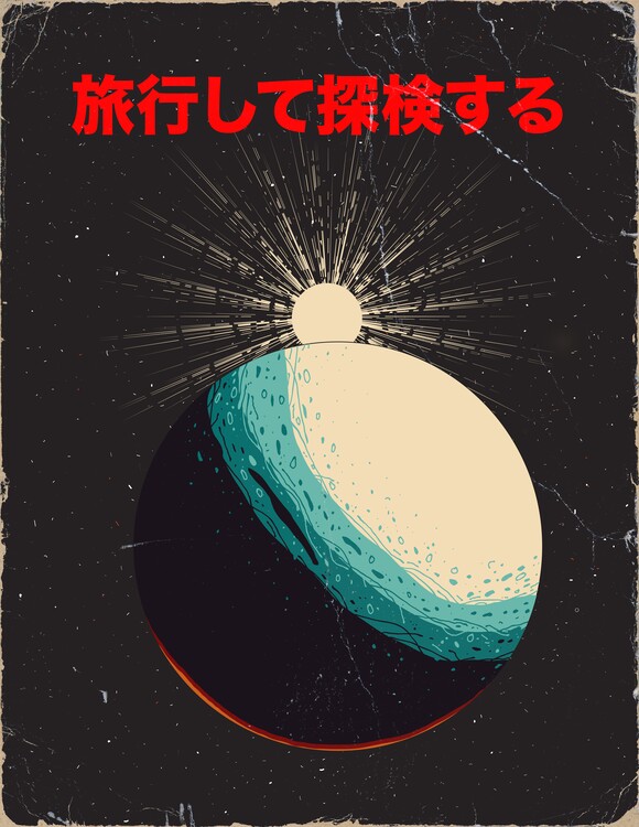 Levně Plakát, Obraz - Retro Cosmic Sunrise, Nicholas, 30 × 40 cm