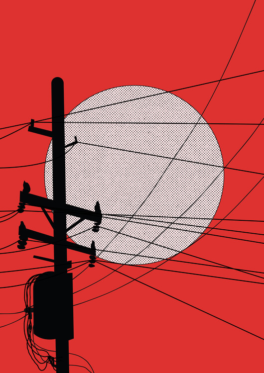 Levně Plakát, Obraz - Red Sky Electric Sun, Nicholas, 30 × 40 cm