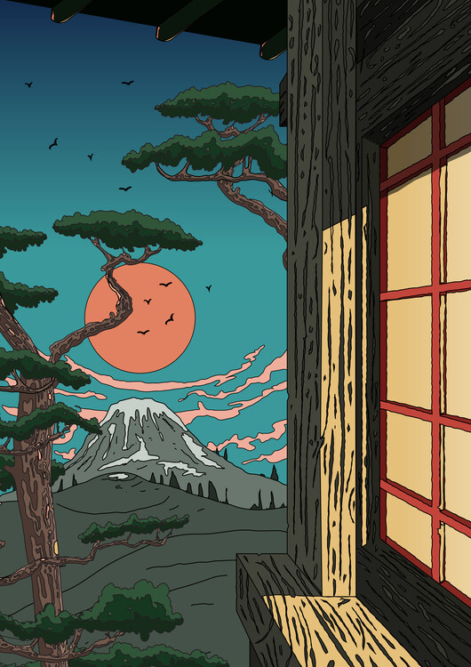 Levně Plakát, Obraz - Japanese Mountain Serenity, Nicholas, 30 × 40 cm
