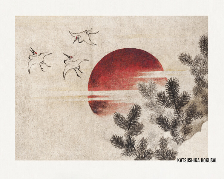Poster Birds and Sunset