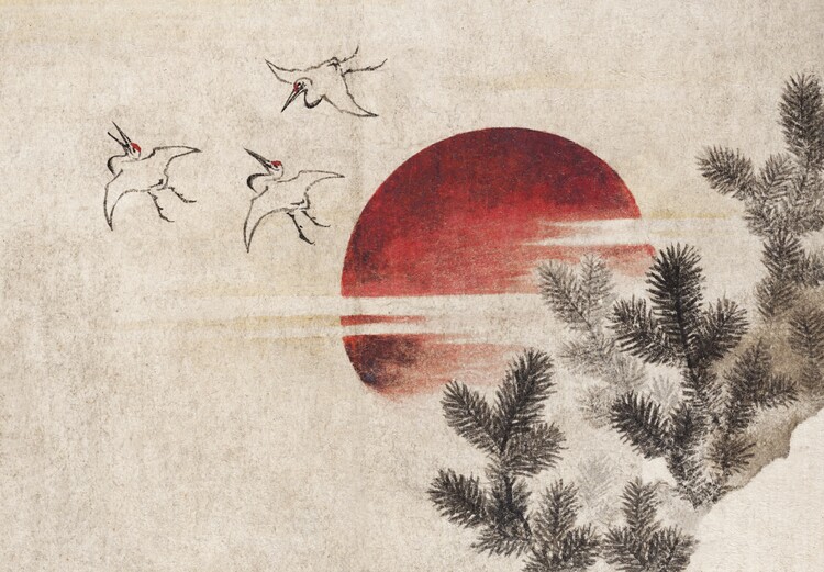 Póster Birds and Sunset