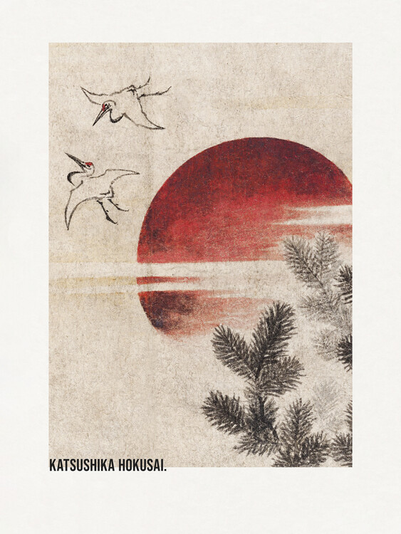 Poster Birds and Sunset