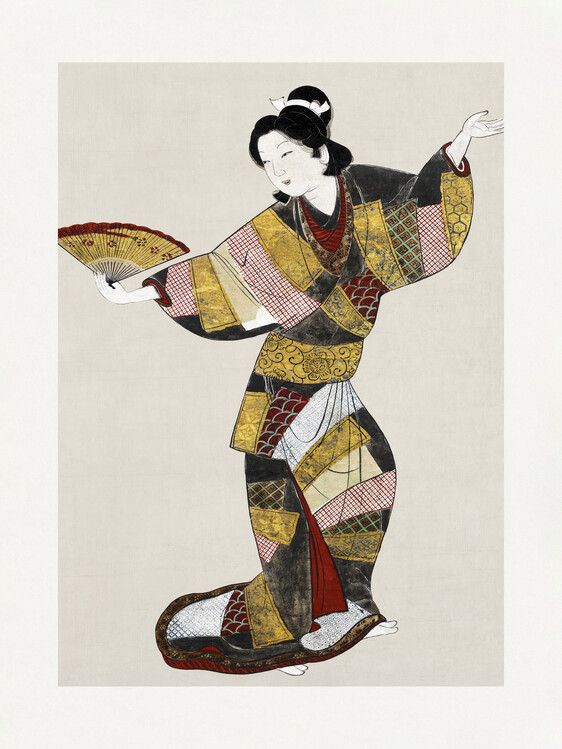 Obraz na plátně Japanese Female Dancer (17th Century)