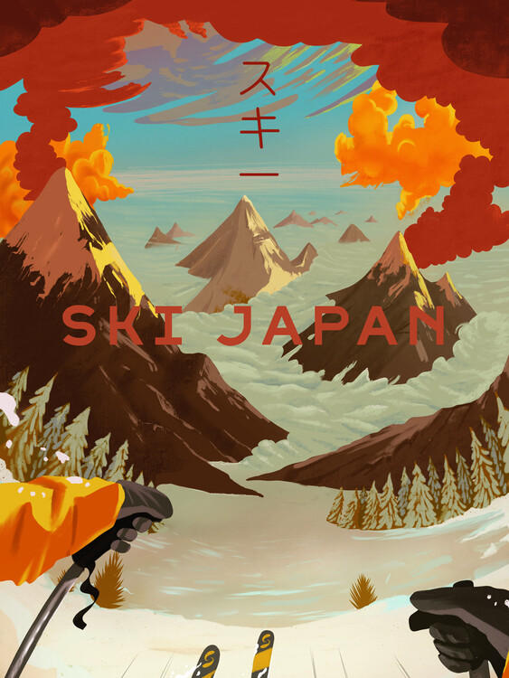 Levně Plakát, Obraz - Ski Japan, Mark Harrison, 30 × 40 cm