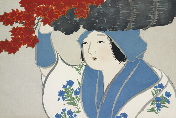 Levně Plakát, Obraz - Woman From Momoyogusa, Kamisaka Sekka, 40 × 26.7 cm