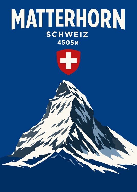 Poster Matterhorn Schweiz Mount