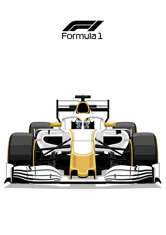 Plakat Formula 1 Lotus Livery - Front View Vector Art