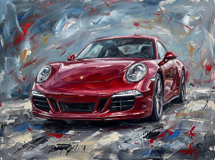 Plakat Porsche 911 GT3 Abstract Fine Art