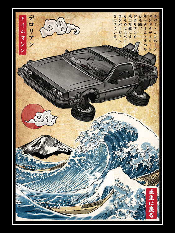 Плакат The time machine woodblock