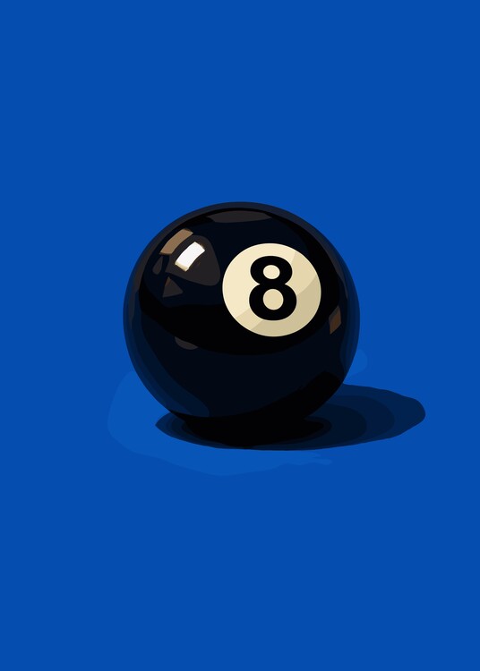 Poster Billiard 8 Ball Pool Minimalist