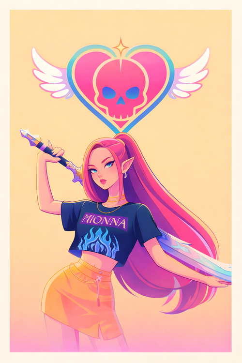 Poster Mira Icon Identity Poster – Modern K-Pop Illustration