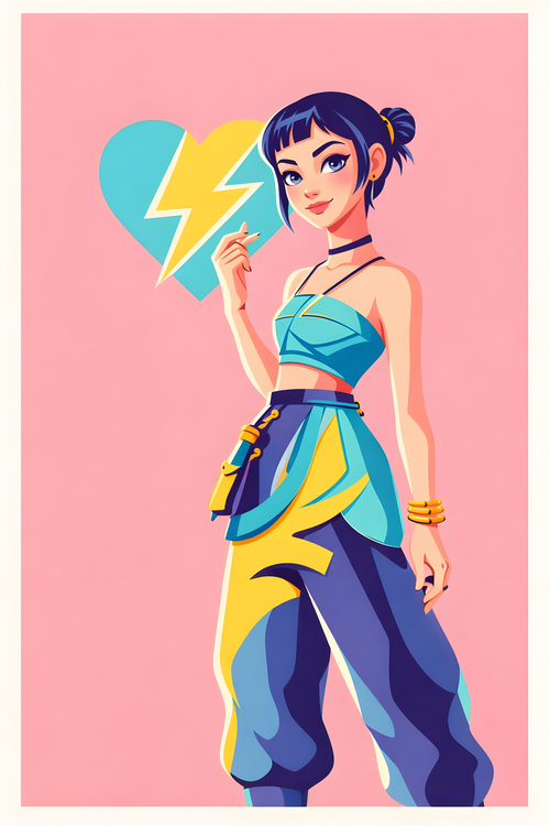 Poster Zoey Symbolic Art Print – Minimal K-Pop Poster Design